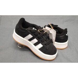 Adidas Campus CF EL Toddlers  Slip On Sneakers Black White Size 8K NEW NO BOX!